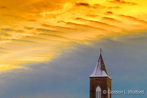 Steeple At Sunrise_DSCF03731.jpg - Photographed at Smiths Falls, Ontario, Canada.